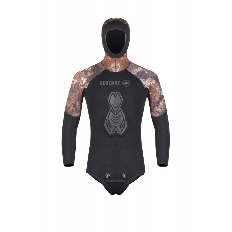 ATLANT BROWN - JACKET 3 MM - OPEN CELL | NYLON | Echipament Spearfishing | Costume neopren